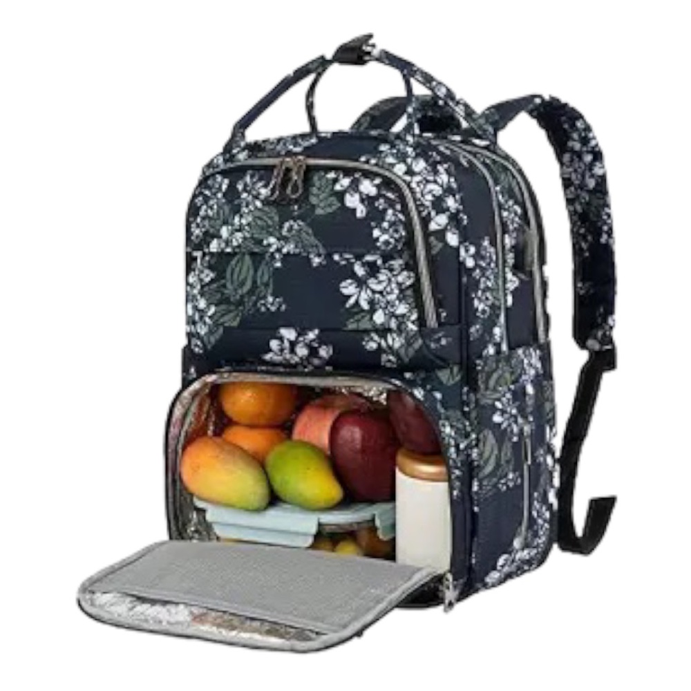 Kroser Grey Lunch Backpack with Cooler Compartment and USB Port